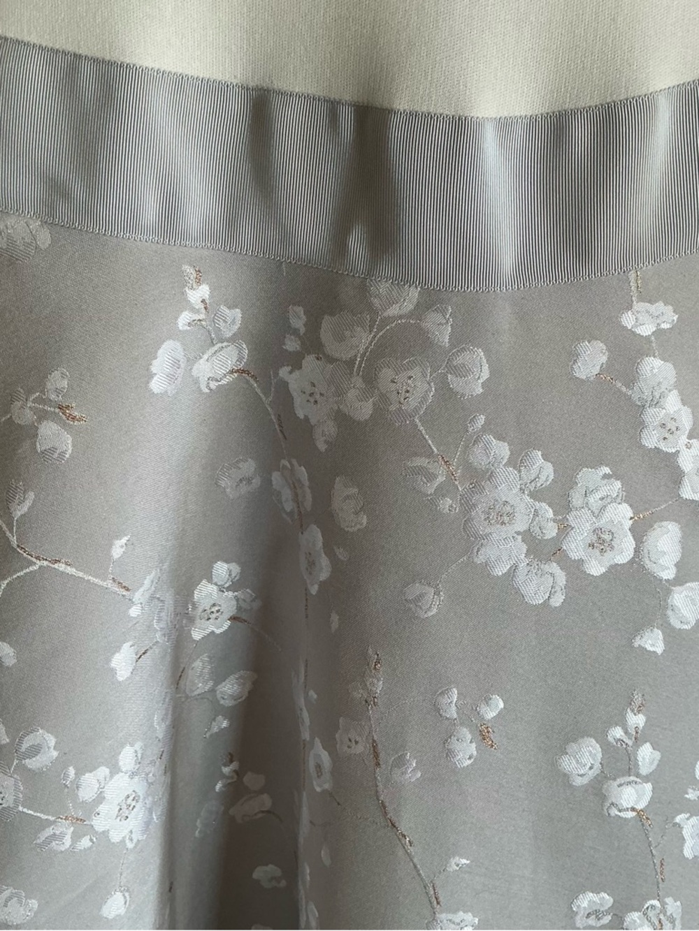 Ted Baker Ivory Long Sleeve Floral A-Line Dress - Picture 3 of 8